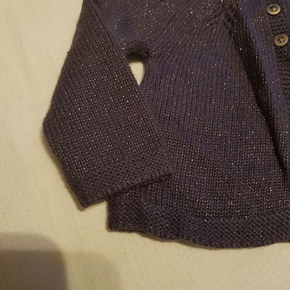 Baby Boden girls purple with metallic thread sweater 6-12 months - Picture 3 of 5